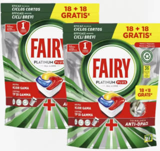 72 capsulas Fairy Platinum Plus Lavavajillas por 13,99€