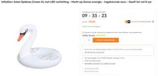 InflaGlow Solar Opblaas Zwaan XL met LED verlichting voor €20 bij Blokker