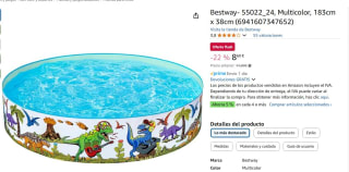 Piscina infantil marca Bestway- 55022_24, Medidas 183cm x 38cm por 8,60€