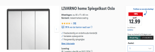 LIVARNO home Spiegelkast Oslo ca. 65 x 17 x 60 cm voor €12,99 in de Lidl webshop