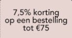 7,5% korting op je bestelling tot €75 bij Haarpro