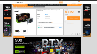 Tarjeta Gráfica INNO3D GeForce RTX 4060 Compact 8GB por solo 289,95€