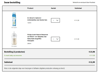 1+1 gratis op baby accessoires bij Kruidvat