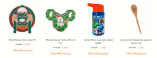 Tot 56% korting op geselecteerde artikelen in de Disney Store