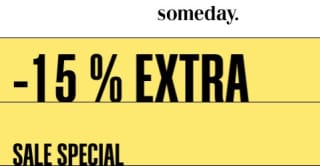 15% extra korting in de sale van Someday.