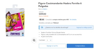 Figura Cocómandante Hasbro Fornite a $359 en Walmart