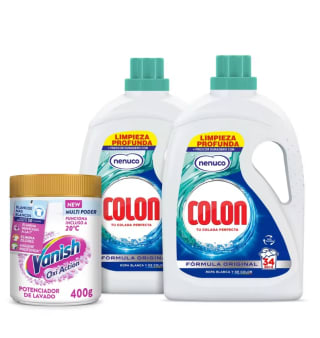 Colon Nenuco Detergente 68 lavados + Vanish Oxi Action Advance 400g por 17,05€