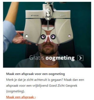 Gratis oogmeting t.w.v. €30 bij Pearl