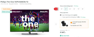 Philips The One 50PUS8808 - Ambilight (2023) + gratis Yamaha TW-E7B voor €647 bij Art & Craft