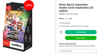 Mario Sports Superstars Amiibo Cards Sealed Box (20 pakjes) voor €28 bij Nedgame