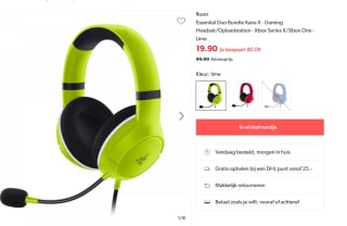 Razer Essential Duo-bundel voor Xbox - bedrade headset en snellader voor Xbox-controllers voor €19,99 bij Wehkamp