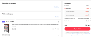 Mesa de Noche vintage por 31,36€