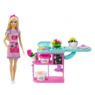 Barbie Floristería Muñeca Rubia y Accesorios de Plastilina por 19€