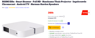 XGIMI Elfin - Smart Beamer - Full HD voor €399 bij Bol
