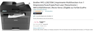 Imprimante laser monochrome Brother Multifonction 4 en 1 à 166,66€