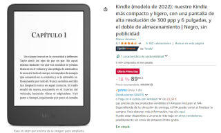 Kindle (modelo de 2022) por 89,99€ y Kindle Paperwhite (16 GB) por 124,99€