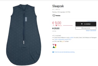 Pericles slaapzak 3-6 maanden voor €9 bij Paradisio-Online