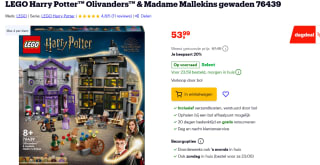 LEGO Harry Potter™ Olivanders™ & Madame Mallekins gewaden voor €53,99 bij Bol
