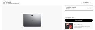 OnePlus Pad 2 WiFi 256GB met gratis buds pro 2 en stylus of case voor €499 bij Oneplus