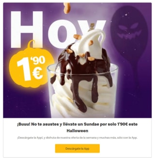 Sundae por solo 1’90€ este Halloween