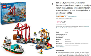 LEGO City Haven met vrachtschip speelgoed voor €72,99 bij Amazon