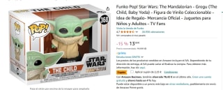 Funko Figura POP Star Wars Mandalorian Yoda The Child por 11,33€