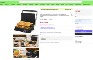 Parrilla Aigostar Electrica 180º 2000W por solo 35,99€