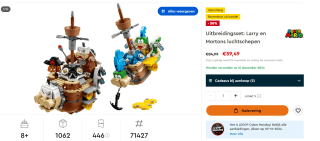LEGO Super Mario Uitbreidingsset: Larry en Mortons luchtschepen voor €59,49 in de Lego store