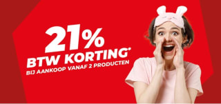 21% korting bij aankoop van 2 artikelen bij Beddenreus