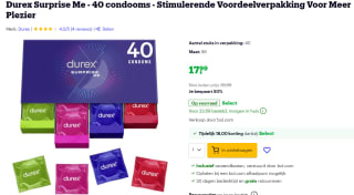 Durex Surprise Me 40 stuks voor €17,99 bij Bol.com