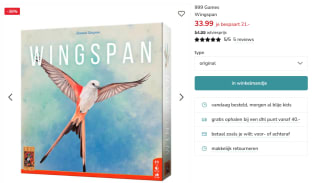 Wingspan - Engelstalig Bordspel voor €33,99 bij Kleertjes