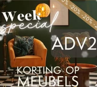 20% korting op de categorie Meubels bij Dutch Home Label