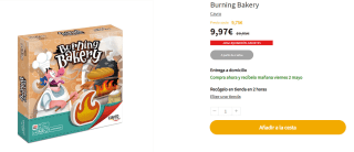 Juego de Mesa Burning Bakery por 9.97€
