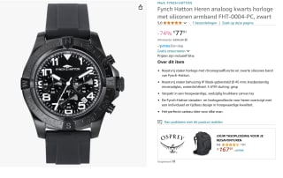 Fynch Hatton Heren analoog kwarts horloge met siliconen armband voor €77,91 bij Amazon