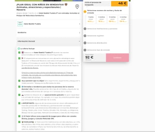 Estancia en Hotel Bed4U Tudela 3* c+ entradas incluidas al Parque de Naturaleza Sendaviva 47€ pxp m2p