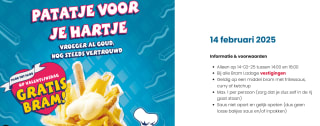Gratis patatje op Valentijn bij Bram Ladage