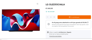 LG C4 OLED55C46LA - 55 inch - 4K OLED Evo - 2024 voor €1.065 bij Artelectronics