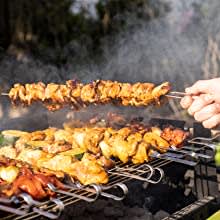10 Pinchos para Barbacoa Mountain Grillers acero Inoxidable de 17" a solo 19,99€