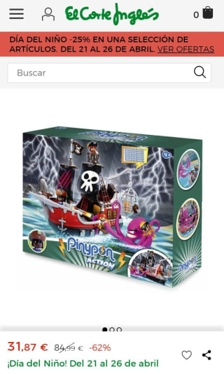 Barco Pirata Pinypon Action por 31,87€.
