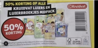 50% korting op kruidvat luiers