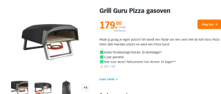 Grill Guru Pizza gasoven voor €179 in de AH voordeelshop