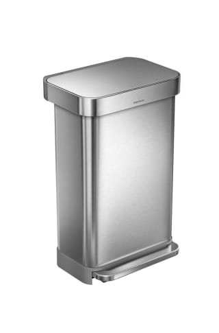 Simplehuman Rectangular Prullenbak - RVS - Incl Liner Pocket - 45 l voor €84,95