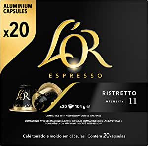 L'OR Espresso Ristretto Koffiecups - Intensiteit 11/12 - 10 x 20 capsules voor €12,25 bij Amazon
