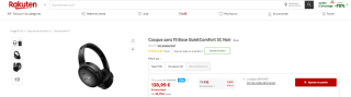 Casque sans fil bose quietcomfort sc Noir à 138,99€