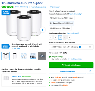 TP-Link Deco XE75 Pro 3-pack 399 euro