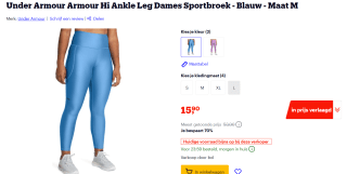 Under Armour blauwe sportbroek voor €15,90 bij Bol