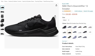 NIKE Men's Downshifter 12 Sneaker for only £32.00