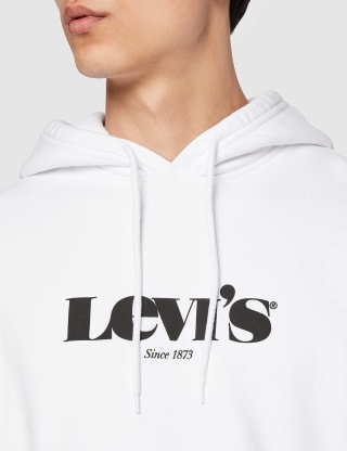 Levi's heren sweatshirt (wit) voor €15,98 bij Amazon