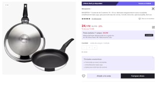 Magefesa Comte set de sartenes 18 + 24cm por 15.71€