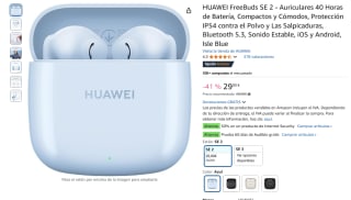 Auriculares True Wireless Huawei FreeBuds SE 2 por 29€